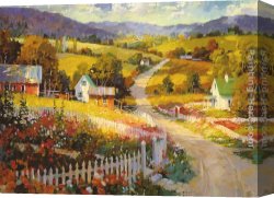 Hills of Tuscany I Canvas Paintings - Rolling Hills by Songer Steve