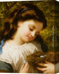 Nest Canvas Paintings - The Birds Nest by Sophie Gengembre Anderson