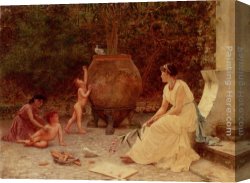Heart Canvas Paintings - When The Heart Is Young by Sophie Gengembre Anderson