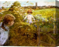 Forbes Canvas Paintings - Hide And Seek by Stanhope Alexander Forbes