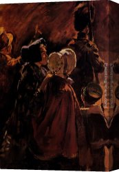 Forbes Canvas Paintings - Study For The Destruction Of The Royal Exchange In 1838 by Stanhope Alexander Forbes