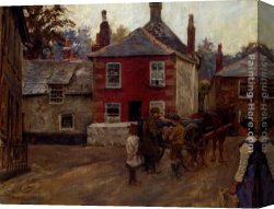 Forbes Canvas Paintings - The Fruit Seller by Stanhope Alexander Forbes