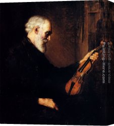 Forbes Canvas Paintings - The Violinist by Stanhope Alexander Forbes