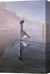 Dancing in The Wind Canvas Paintings - Dancing on the Shore by Steve Hanks