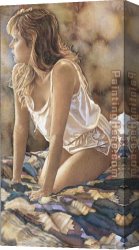 Distant Thoughts Canvas Paintings - In Her Thoughts by Steve Hanks