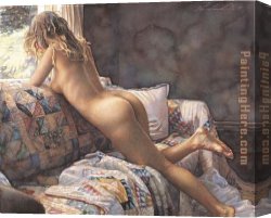 Interior Canvas Paintings - Interior View by Steve Hanks