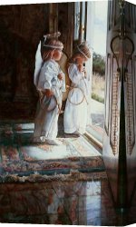 The Angel Appears to Tobias Canvas Paintings - Little Angels by Steve Hanks