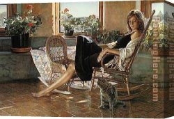 Quiet Canvas Paintings - Quiet Rapport by Steve Hanks