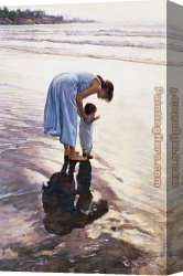 Standing Canvas Paintings - Standing on Her Own Two Feet by Steve Hanks