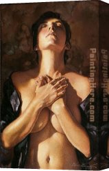 Heart Canvas Paintings - To Touch a Heart by Steve Hanks