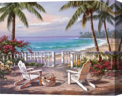 A View of The Forum Canvas Paintings - Coastal View by Sung Kim