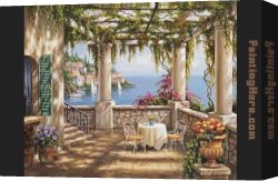 Terrace Canvas Paintings - Morning Terrace II by Sung Kim