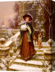 Sydney Harbour Canvas Paintings - A Winter Rose by Sydney Kendrick