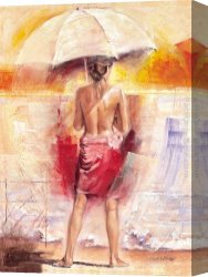 Talantbek Canvas Paintings - Beach of My Dreams by Talantbek Chekirov