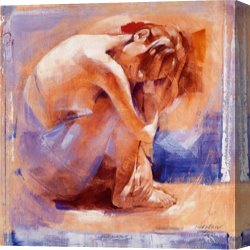 Talantbek Canvas Paintings - Dreaming of You by Talantbek Chekirov