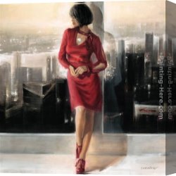 Talantbek Canvas Paintings - Rendezvous by Talantbek Chekirov