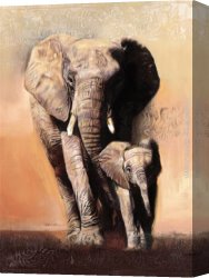 Talantbek Canvas Paintings - Savannah by Talantbek Chekirov