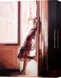 Talantbek Canvas Paintings - thoughtful by Talantbek Chekirov