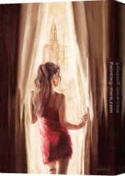 A View of The Forum Canvas Paintings - Wonderful View over New York by Talantbek Chekirov