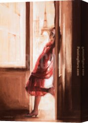 Wonderful Canvas Paintings - Wonderful View over Paris by Talantbek Chekirov