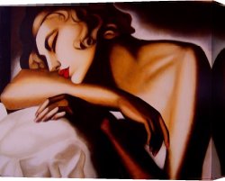 Lempicka Canvas Paintings - Dormeuse by Tamara de Lempicka