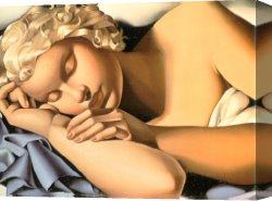 Lempicka Canvas Paintings - Girl Sleeping by Tamara de Lempicka
