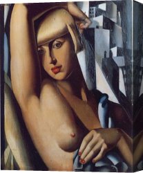 Lempicka Canvas Paintings - Portrait of Suzy Solidor by Tamara de Lempicka