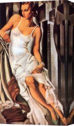 St George And The Dragon, Victory Leading Sketch-model for a Proposed War Memorial Canvas Paintings - Sketch of Madame Allan Bott by Tamara de Lempicka