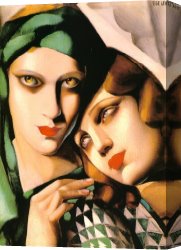 Lempicka Canvas Paintings - The Green Turban by Tamara de Lempicka