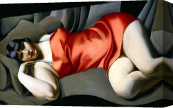 Lempicka Canvas Paintings - Woman in Red by Tamara de Lempicka
