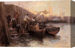 Valencian Fisherman Canvas Paintings - Lobster Fisherman by Terrick Williams