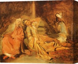 The Harem Bath Canvas Paintings - Harem by Theodore Chasseriau
