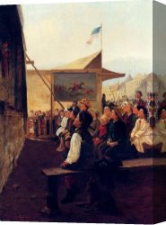 The Puppet Show Canvas Paintings - The Puppet Show by Theodore Kleehaas