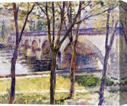 Robinson Canvas Paintings - Bridge near Giverny by Theodore Robinson