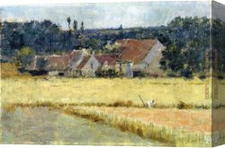 Arrival of The French Ambassador in Venice Canvas Paintings - French Farmhouse by Theodore Robinson