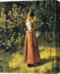 Theodore Robinson Canvas Paintings - In the Grove by Theodore Robinson