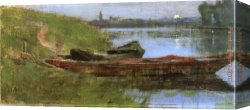 Theodore Robinson Canvas Paintings - Two Boats by Theodore Robinson