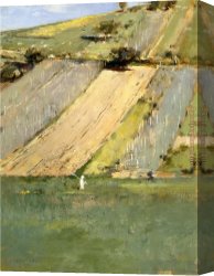 The Danube Valley Near Regensburg Canvas Paintings - Valley of the Seine Giverny by Theodore Robinson