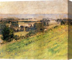 View of The Seine Canvas Paintings - View of the Seine by Theodore Robinson