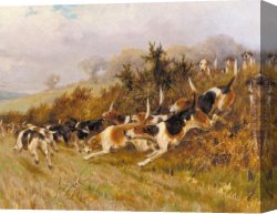 Blinks Canvas Paintings - Full Cry by Thomas Blinks