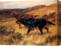 Blinks Canvas Paintings - Two Pointers in a Landscape by Thomas Blinks