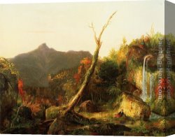 An Autumn Landscape with Cows Near a Stream Canvas Paintings - Autumn Landscape Mount Chocorua by Thomas Cole