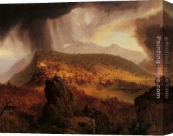 House with Scaffolding Canvas Paintings - Catskill Mountain House The Four Elements by Thomas Cole