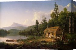 Woods Canvas Paintings - Home in the Woods by Thomas Cole