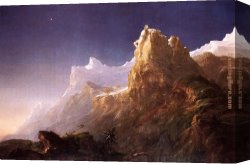 Thomas Cole Canvas Paintings - Prometheus Bound by Thomas Cole