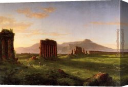 Thomas Cole Canvas Paintings - Roman Campagna by Thomas Cole