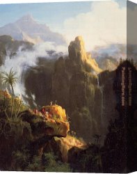 The Inspiration of Saint Matthew Canvas Paintings - Saint John in the Wilderness by Thomas Cole