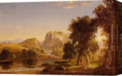 Dreams Canvas Paintings - Sketch for Dream of Arcadia by Thomas Cole