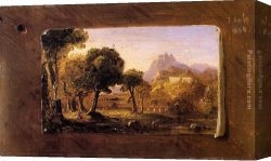 Dreams Canvas Paintings - Study for Dream of Arcadia by Thomas Cole