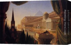 Dreams Canvas Paintings - The Architect's Dream by Thomas Cole